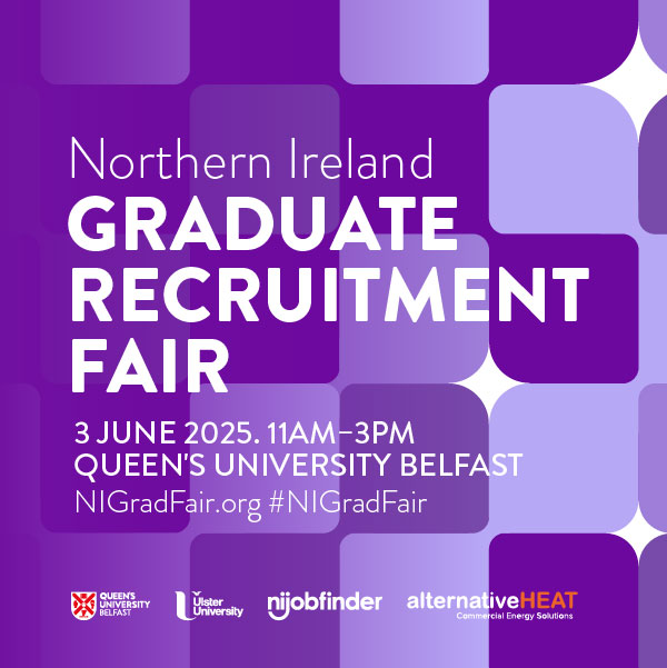 Text about the Northern Ireland Graduate Recruitment Fair on 03 June 2025