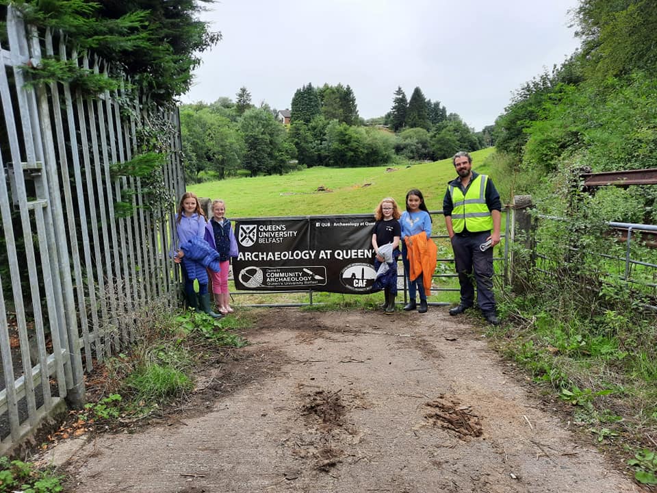 CCA and volunteers by the banner at Newmills