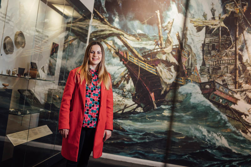 Image of student in the Ulster Museum