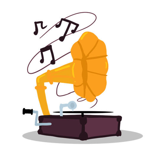 Illustration of a gramophone