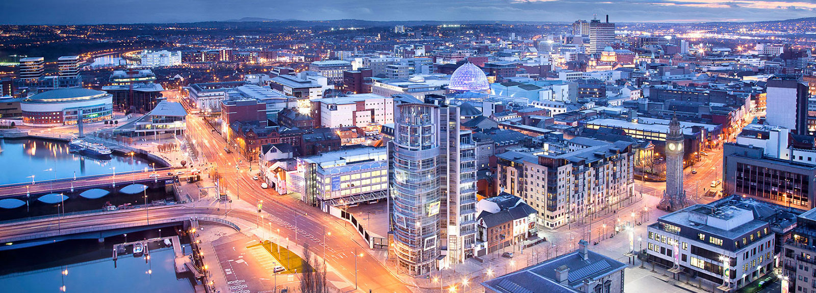 Belfast skyline at night