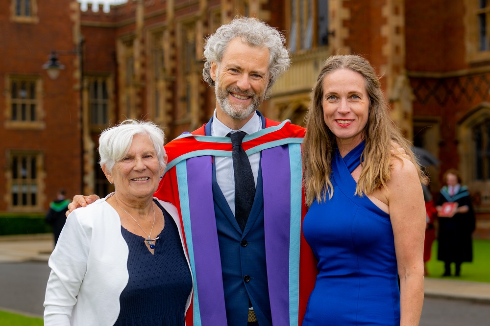 Professor Joe O'Sullivan and guests at Summer graduations 2023