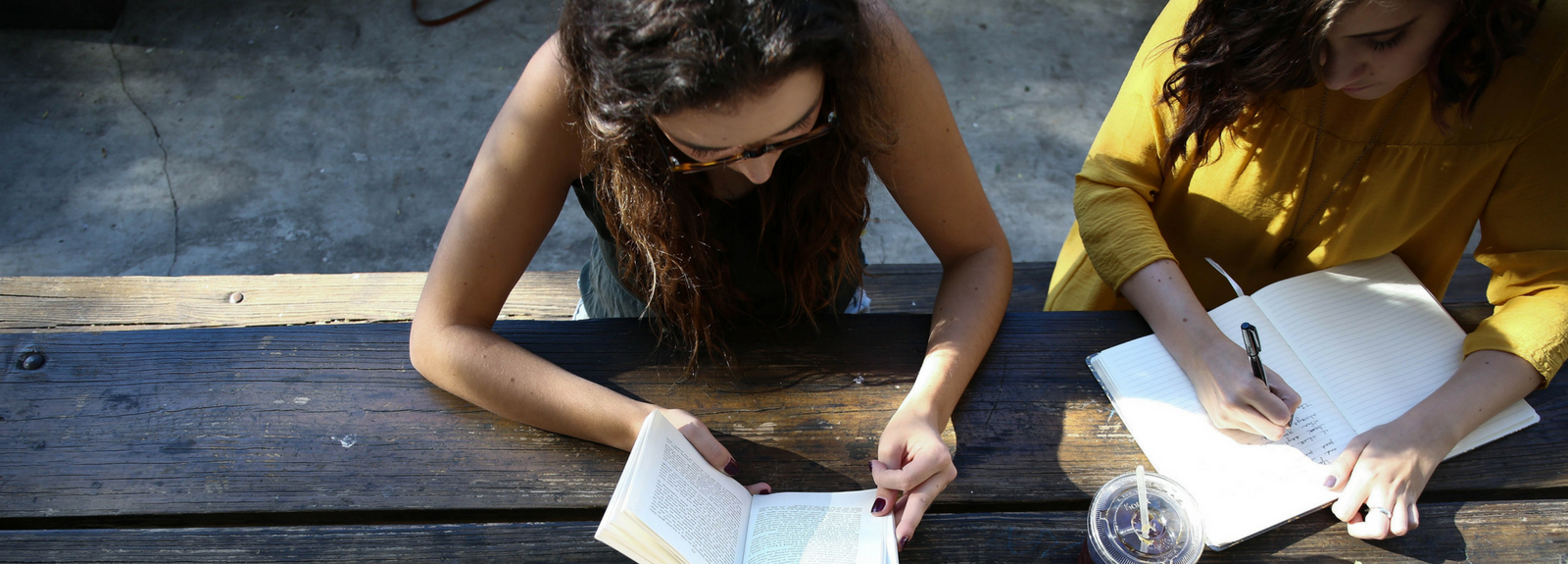 1600x575 2 female students at a table