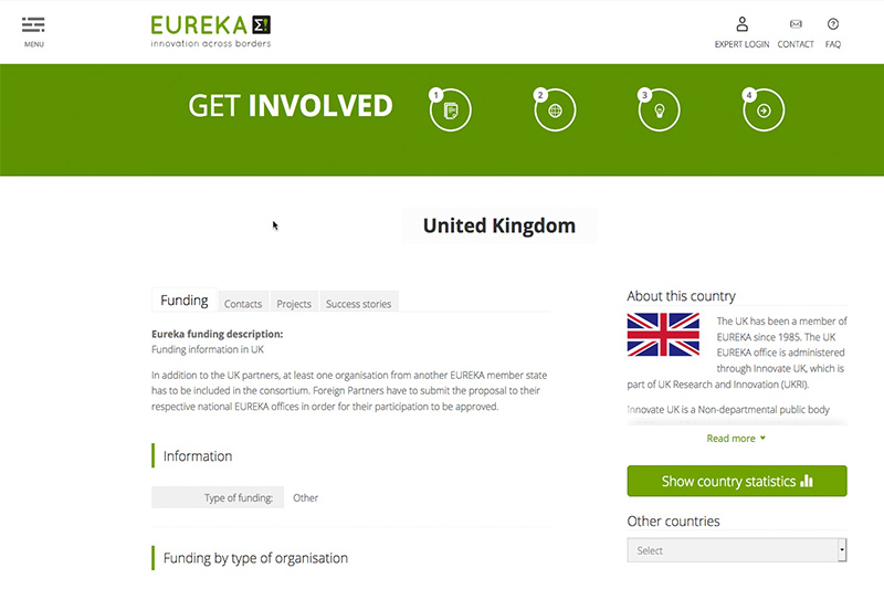 EUREKA website image