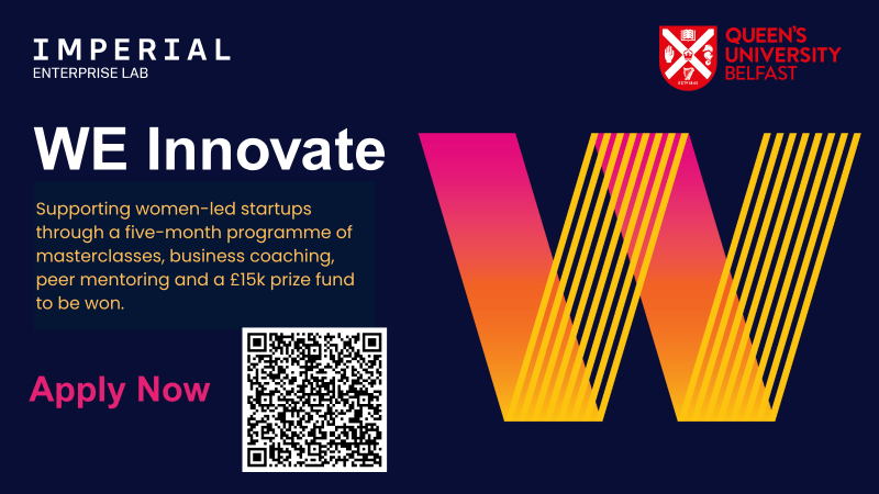 Event graphic promoting the 2025 WE Innovate Programme.